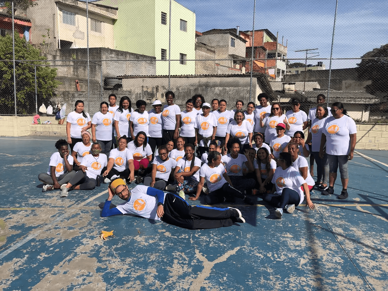Foto do grupo de voluntários 